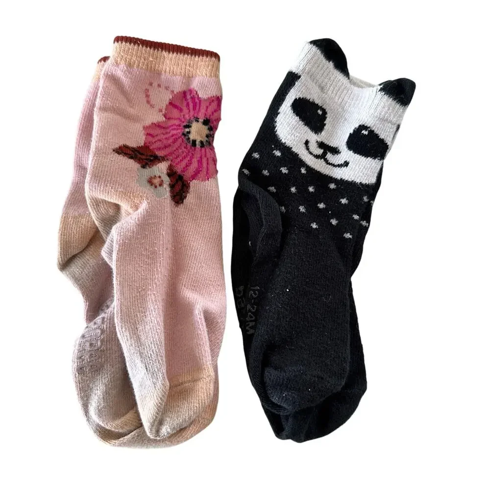 Gymboree & Gap 12-24 Month sock Bundle - Floral & Panda